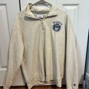 Thrifted Brandeis champion quarter zip